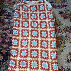 T.J.Maxx Multicolor Crochet Midi Dress